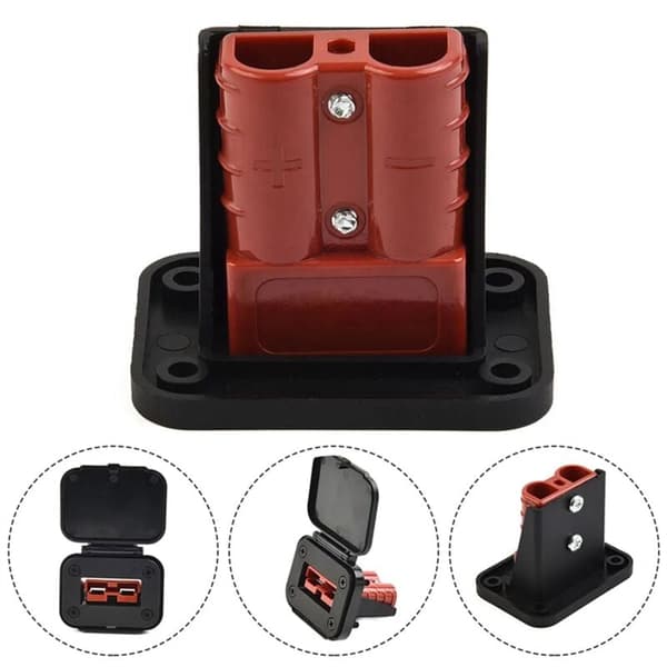 2 stk 50A for Anderson Socket Connector Flush Mount Panel Cover Caravan Båt Lastebil Kabelkontakter