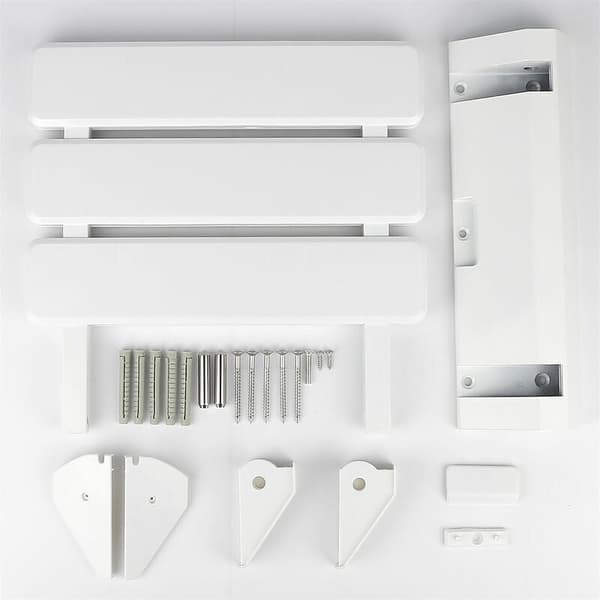 Sammenleggbart dusjsete i aluminium og ABS, 330 x 320 x 70 mm