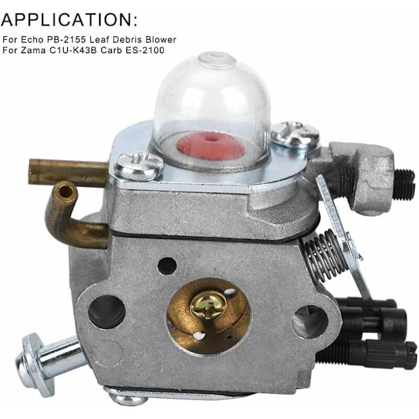 Tåligt Aluminium Förgasare Carb Kit Fordon Passar Echo PB-2155 Lövblåsare för Bilar Passar Zama C1U-K43B Carb ES-2100,
