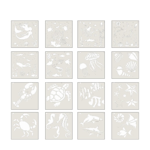 Maalausmallinepohjat DIY-askartelu scrapbookingiin, kohokuviointiin ja opetusvälineisiin