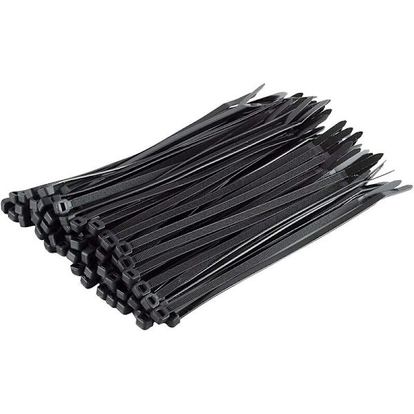 Nippuside 100 kpl, musta, 200 x 4,8 mm