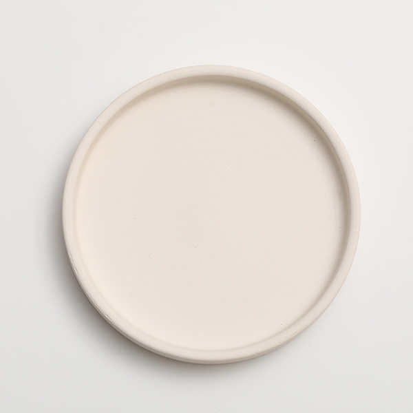 Keraaminen pyöreä kukkaruukun vesialusta koriste Morandi-pigmentin polttopohja paksuuntunut tyyny vedenvarastointialusta Vegetarian B 22*2.8cm (inner diameter 20.5cm)