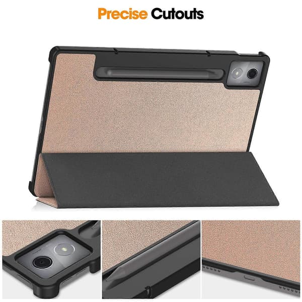 Etui til Lenovo Idea Tab Pro Anti-Drop Læder Stand Tablet Cover Multicolor Multicolor Rose Gold