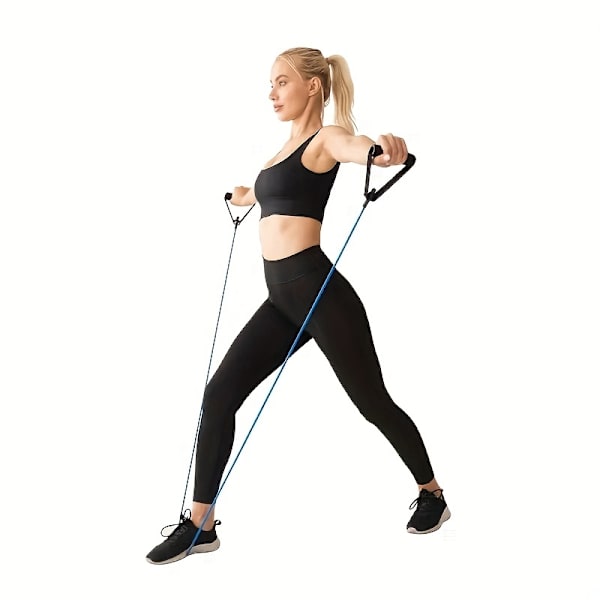 1 kpl 5 tason vastusnauhaa kahvoilla kotitreeniin ja voimaharjoitteluun - täydellinen jooga-, pilates- ja nyrkkeilyharjoitteluun Musta-30LB