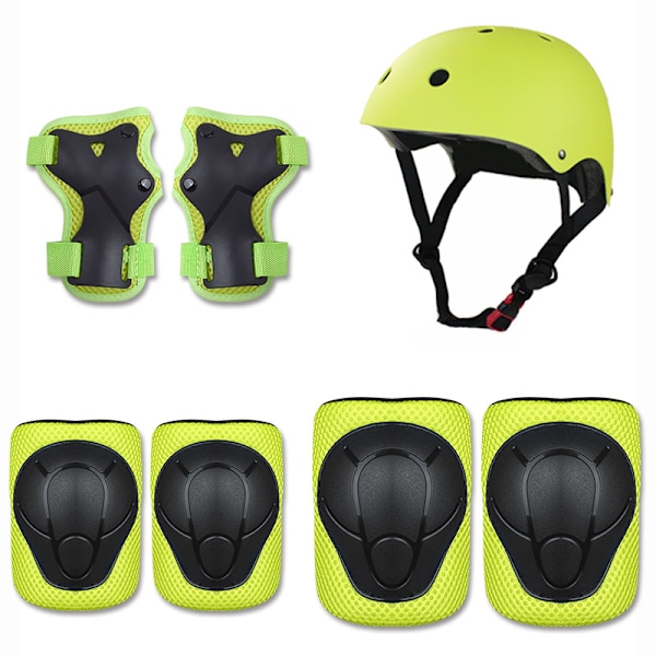 Skyddsutrustning för barnbalanscykel, sparkcykel och rullskridskor - 7 delar green Size S (12-30kg)