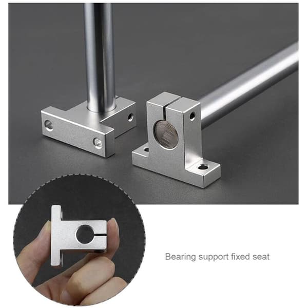 4x SK16 Lineær Akselstøtte 16mm CNC Lineær Bevægelse Kugleglideenheder Skinne Støtte Aksel Guide til 3D Printer Multi-akse Maskine