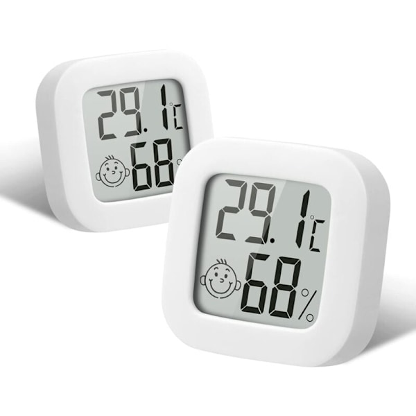 Mini digital termometer hygrometer 2 st hög precision komfortnivåindikator för hemkontor
