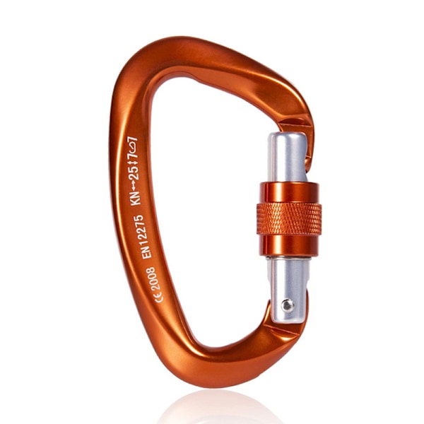 Master Lock Klätterkarbinhake D-spänne Flygplansaluminium orange orange