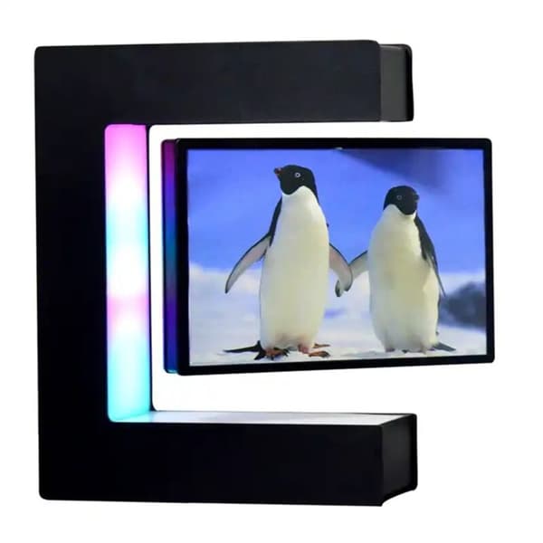 LED Magnetisk Levitering Bilderamme Hjemmekontor Dekor EU Plugg