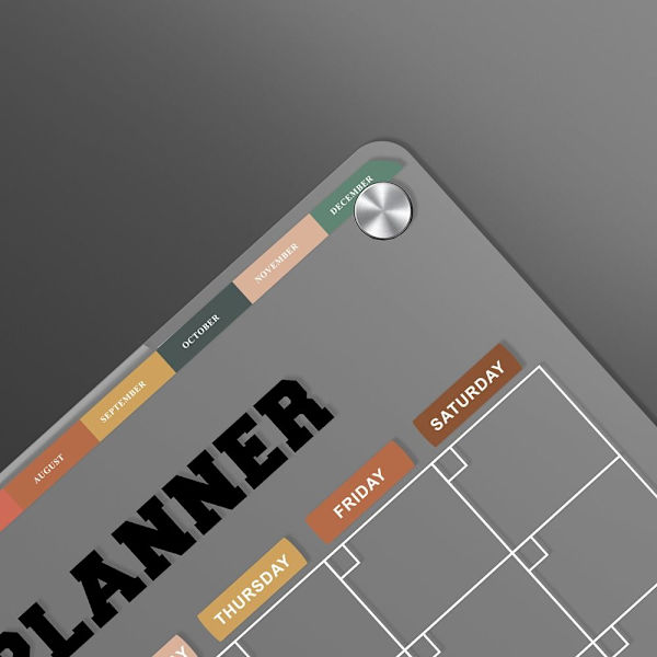 Magnetisk akrylkalender - Transparent kylskåpskalender 1 1 1