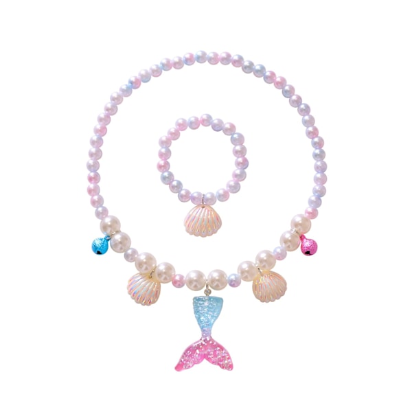 Pigesømands kostumetilbehør Blue mermaid jewelry 2PC