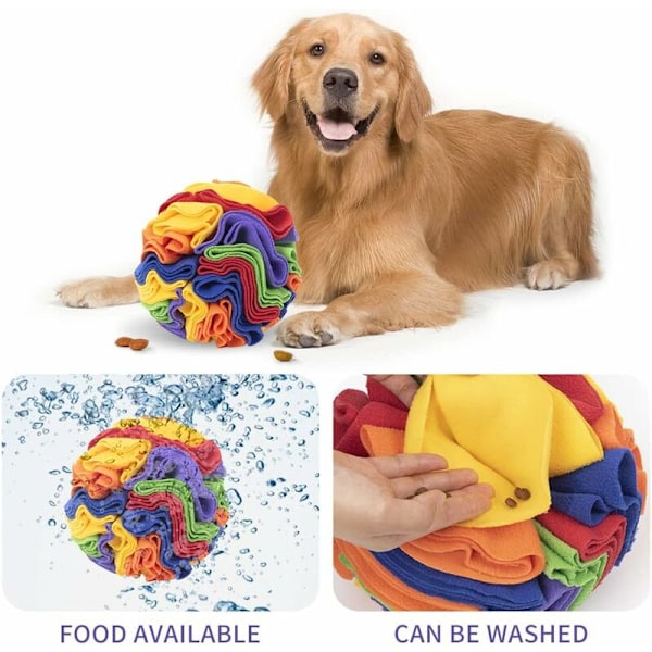 Hundleksak Snuffelboll, Aktiveringsleksak Hund, Interaktiv Hundleksak, Pussel Långsam Matning Snuffelmatta, Stressreducerande för Små och Mellanstora Hundar