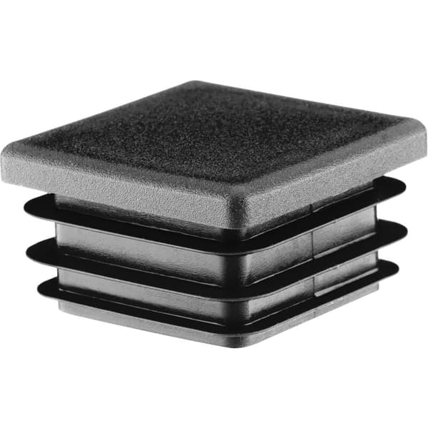 Firkantrørplugg 60x60 mm svart 10 stk