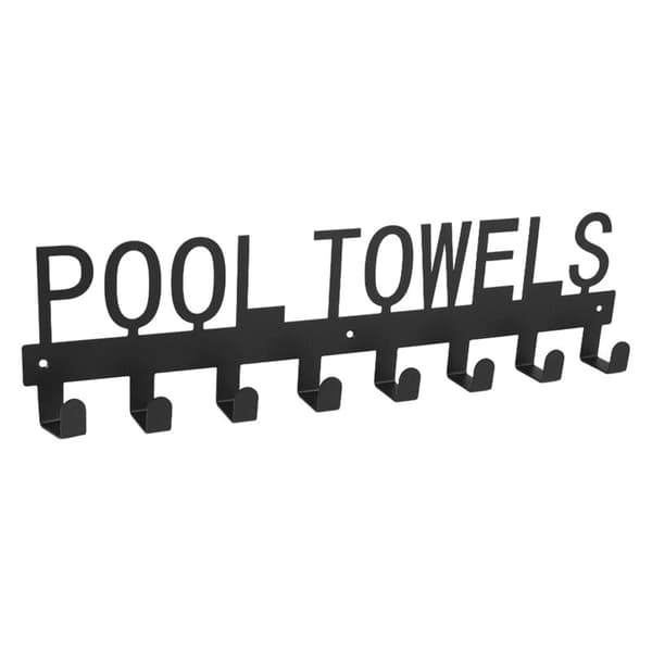 Utomhus Väggmonterad Pool Handduksställ Krokar för Badrum Pool,