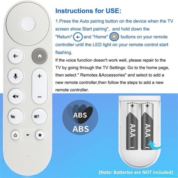 Erstatningsfjernkontroll GY3LE for Snow 4K Streaming Media Player