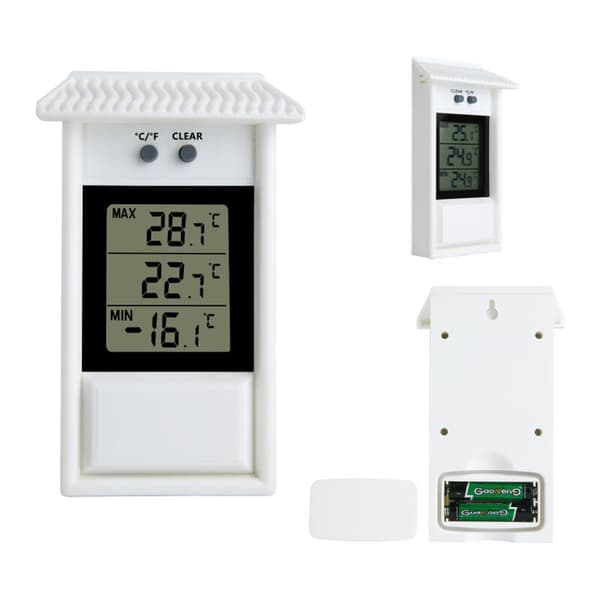 Trädgårdstermometer Inomhus- och utomhustermometer Kylskåpstermometer, Digital växthustermometer, Digital termometer med Min-Max