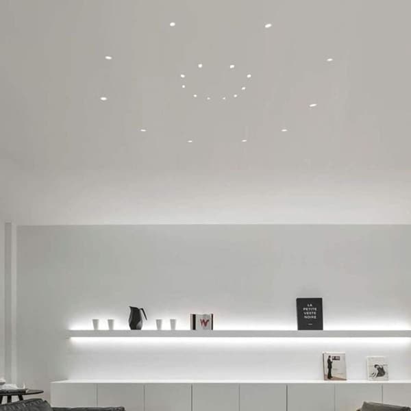 6-pack Mini LED Takspotlights, 3W, Varmvitt, Kompatibla med Philips