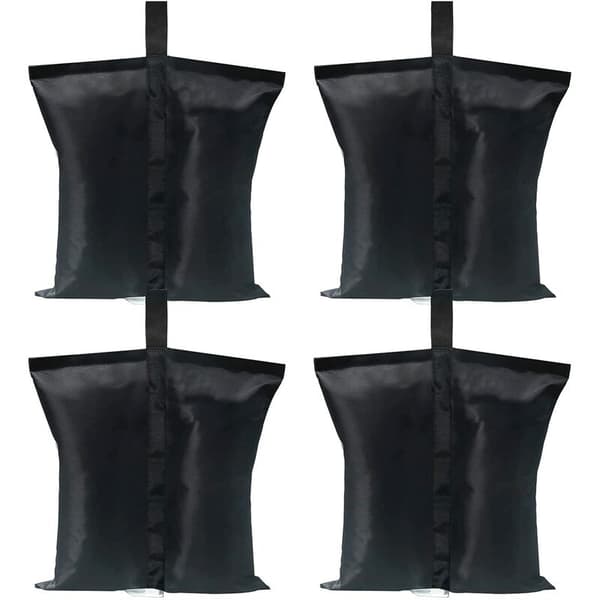 Sæt med 4 sandsække til fastgørelse, PVC, 7-9 kg, sort