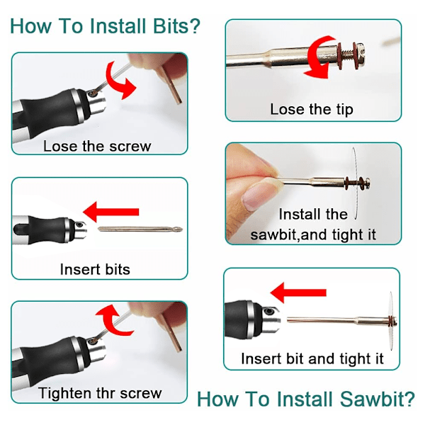 USB-gravyrpenna, uppladdningsbar mini-graverare, etsningspenna med graveringstillbehör, sladdlös trägraveringssats för metall, glas, sten, smycken