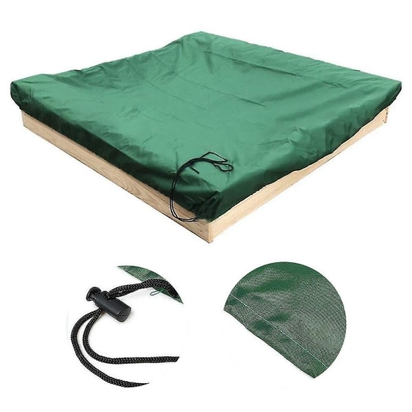 Dammtätt skydd Sandbox Cover Vattentätt Sandlåda Pool Cover grön 200x200x20cm green 200x200x20cm