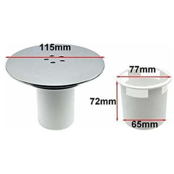 Sluk, 90mm/115mm Sluk, Erstatning for Slukrist
