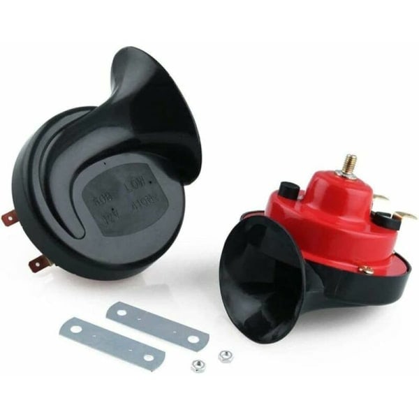 2 stk. 120 DB togsignal for lastebiler - høyeste signal noensinne - vanntett høyt luft sneglesignal 12v dobbelt signal rasende lyd for bil motorsykkel