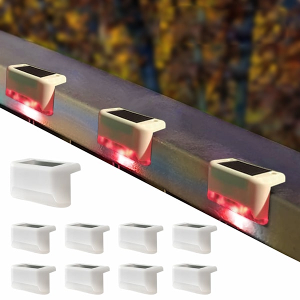 Trådlösa solcellslampor för utomhusbruk, 8-pack, Vit Skal, Professionell Design White shell IPL