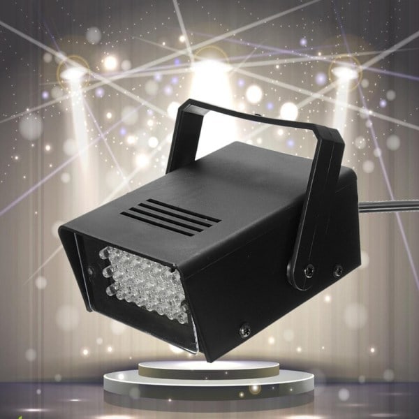 Mini Strobe-valo Disco-valot EU-VITT LJUS EU-VITT LJUS EU-Valkoinen valo EU-White Light