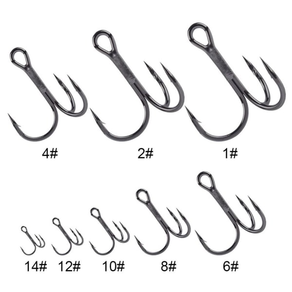 50 st/set fiskekrokar högkolstål 4 4 4