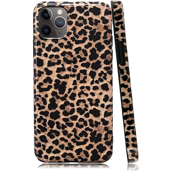 Leopard Gepard Painettu Puhelimen Kotelo iPhone 12 ja 12 Pro:lle Tyttömäinen Design Pehmeä Joustava Suojaava Luksus Kumi Geeli Takaosa (iphone 12/12 Pro)