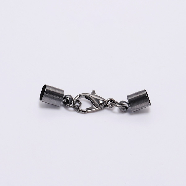 Lærsnor Hummerlås Kroker Endespiss Smykker Armbånd Lag Fynd 20stk Svart Black 8mm