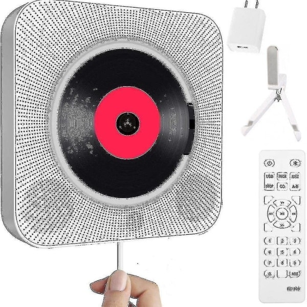 Kannettava CD-soitin Bluetoothilla - Seinälle asennettava kotiteatterijärjestelmä FM-radiolla ja kaukosäätimellä Black Friday 2023