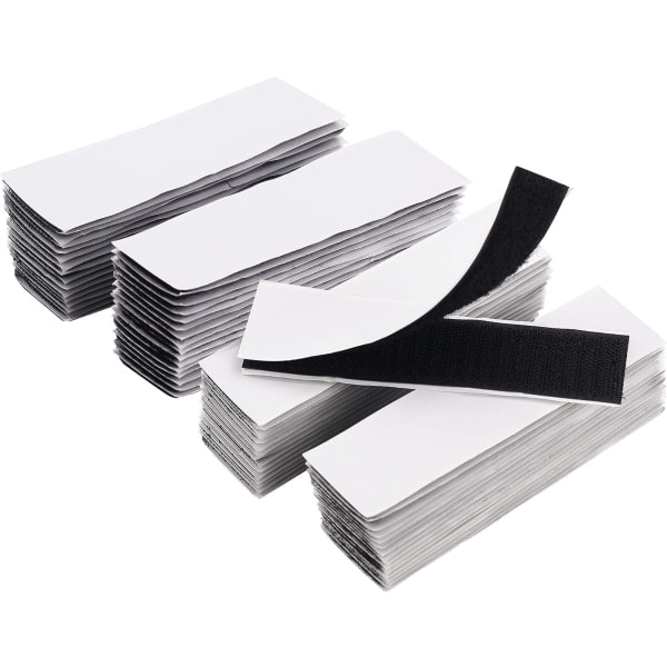 Kardborreband Självhäftande Rektangel 30 mm x 1,2 m Dyna för att Fästa Kroköglor för Hem, Kontor, Skola, Utomhus 32 Par (RSB340)
