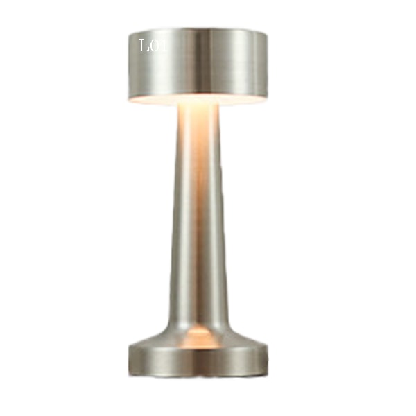 Retro barbordlampe skrivebords nattlys lading utendørs musikk restaurant bordlampe atmosfærelys A Silver