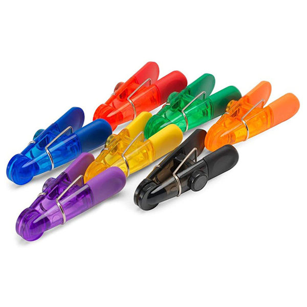 Magnetiske clips med metalfjeder Køleskab Fryser Opbevaringspose Papirclips default