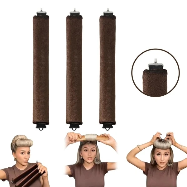 Värmelösa Hårrullar för Enkla Lockar Utan Värme - Skonsam Styling brown