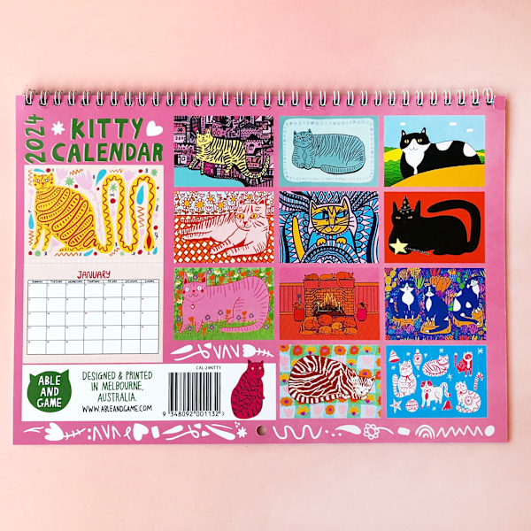 2024 Kitty Kalender | 2024 Väggkalender | Kattkalender | 2024 Väggplanerare 2024 2024