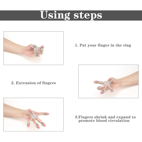 Set med 3 motståndsbandshandtag Handspänning Hand Expander Exerc