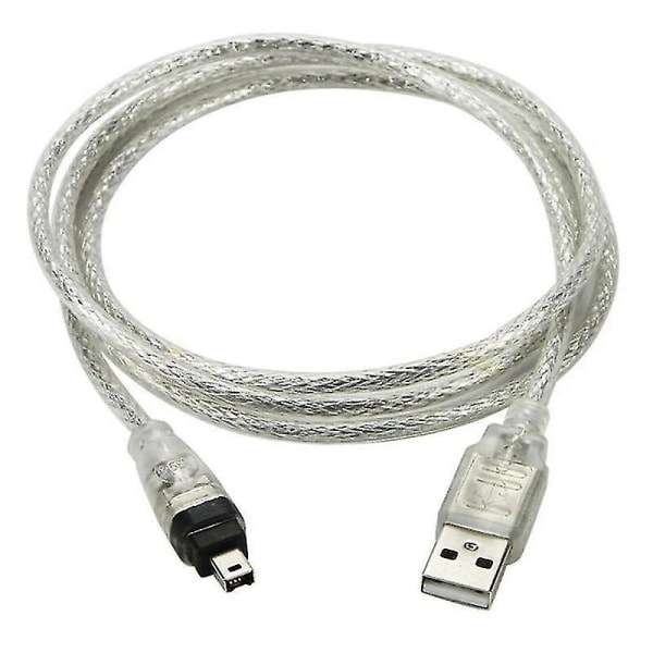 USB-uros Firewire Ieee 1394 4-nastainen Ilink-adapterikaapeli 1394-kaapeli Sonylle, valkoinen