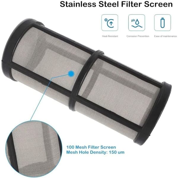 3/4\" Vandpumpefilter med 100 Mesh Rustfrit Stål Skærm, Inline Filter, Havevandingsfilter