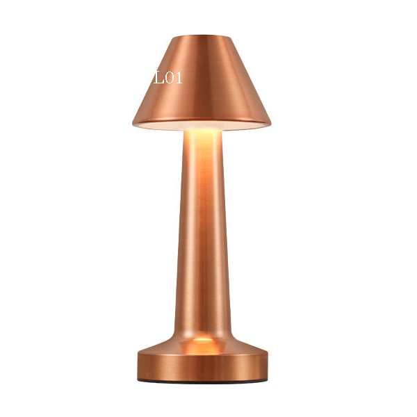 Retro barbordlampe skrivebords nattlys lading utendørs musikk restaurant bordlampe atmosfærelys C Copper
