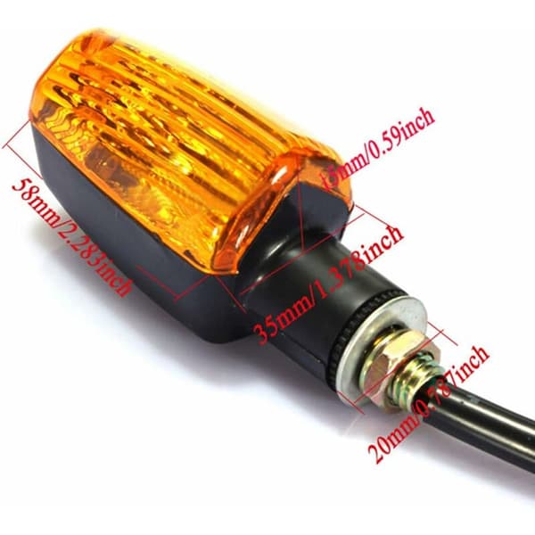 Motorsykkel blinklys 12v vanntett universal 4 stk