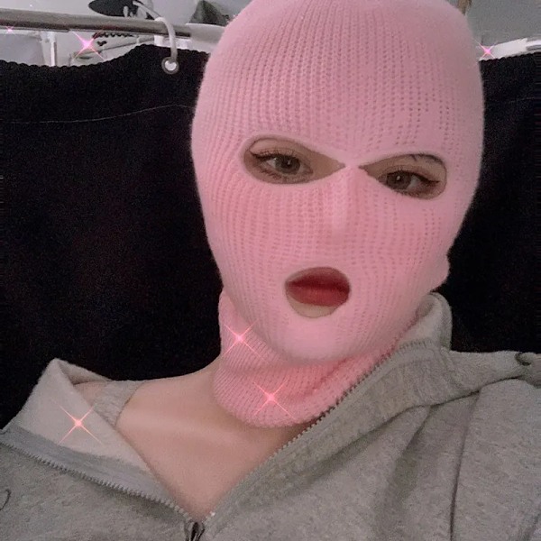 Täyskasvot peittävä hiihtopipo Hattu 3 reikää Balaclava Army Tactical CS Tuulenpitävät neulotut pipot Bonnet Talvi Lämpimät Unisex-lakit