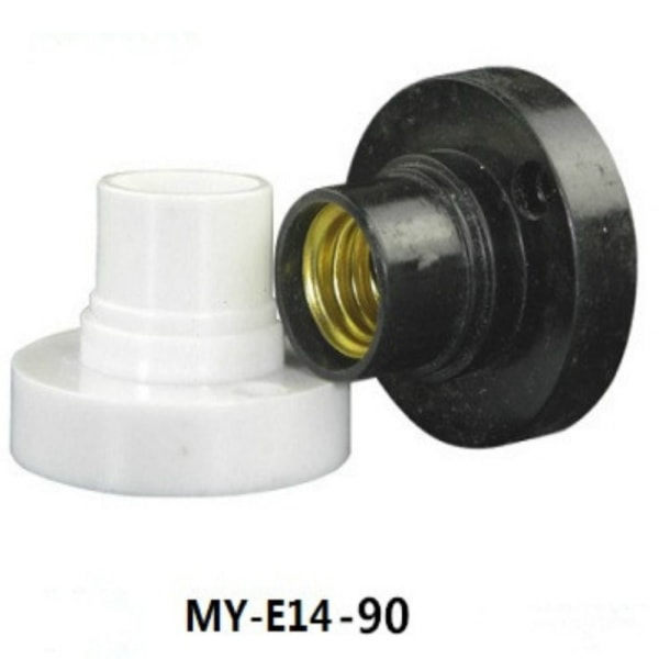 E14 Lampholder Fatning SVART sort black