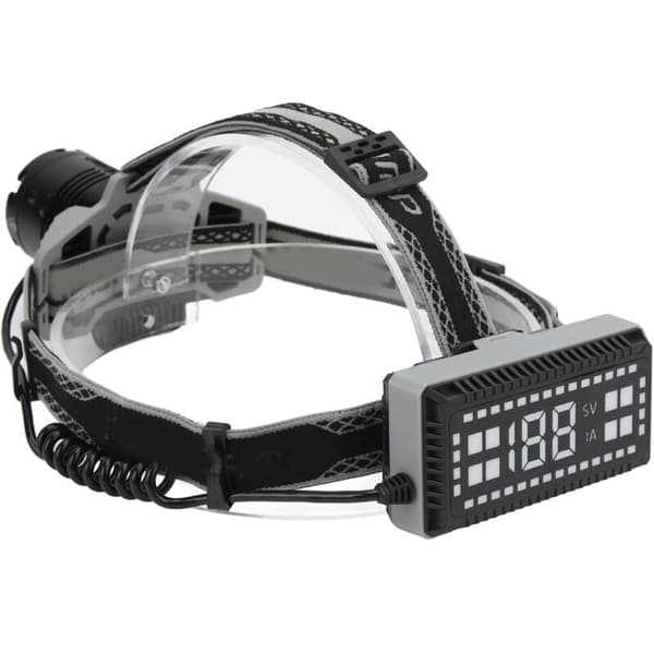 XHP70 Hodelykt, USB-ladehodelykt, Robust hodelykt med hodebånd, Digitalt display, Zoom, DUBUNS