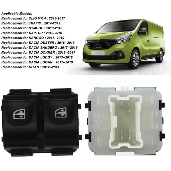 Vindusbryter, Lett Robust ABS Vindusbryter 254118044R Erstatning for CLIO MK 4 2013 2017
