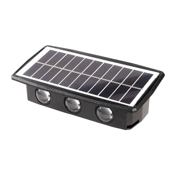 Solarlampa, LED, IP65, Svart