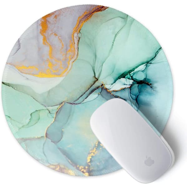 Rund Musematte, Musematte, Sklisikker Gummibase, Moderne Marmorering