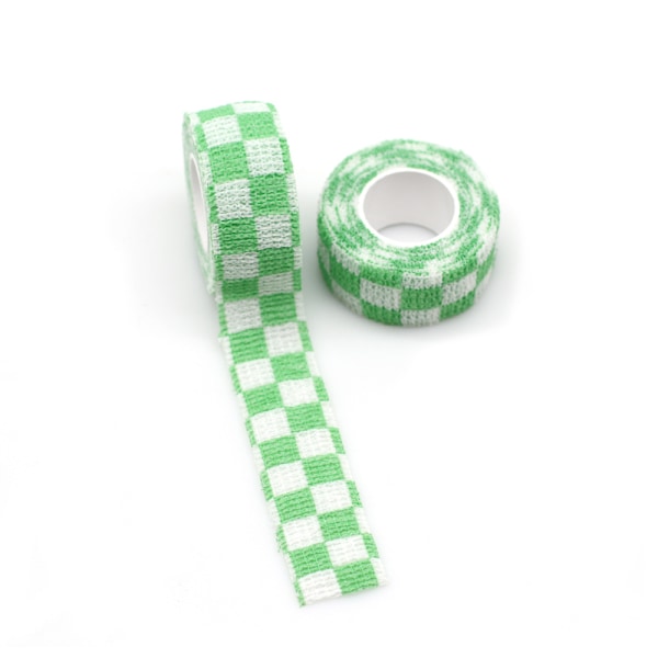 Sormiside, sarvi- ja hankaumissuojus, itseliimautuva, piirretty, käsikirja White green grid 2.5CM*4M