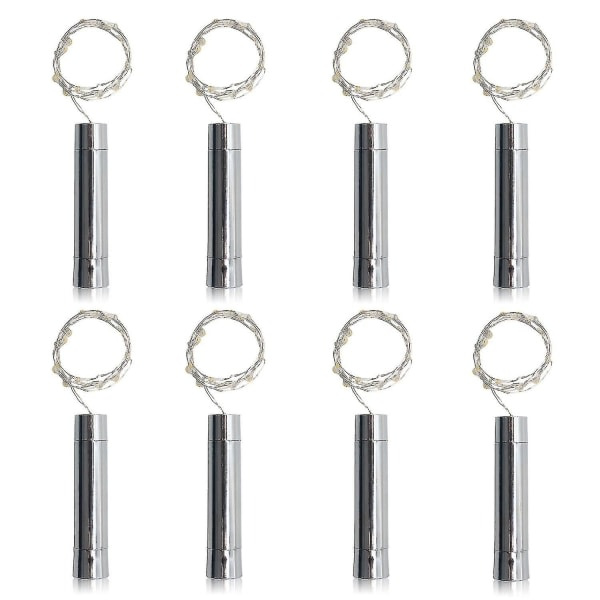 8-pack LED vinflasklampor AA batteridrivna 2 meter
